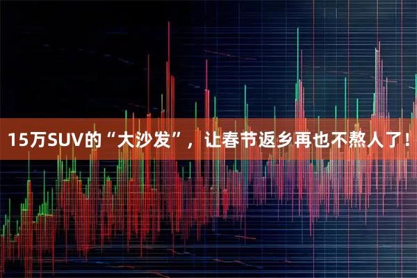 15万SUV的“大沙发”，让春节返乡再也不熬人了！