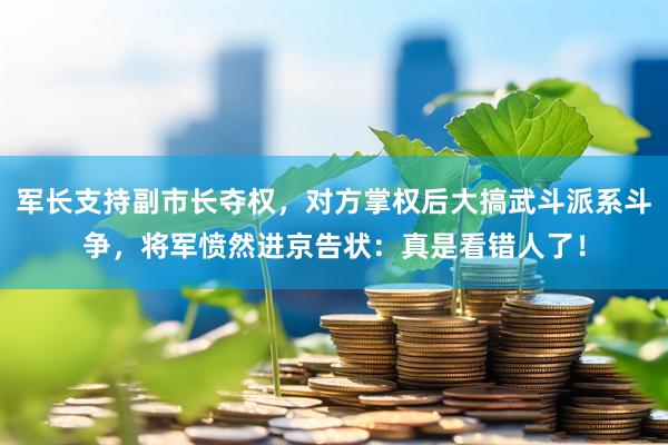 军长支持副市长夺权，对方掌权后大搞武斗派系斗争，将军愤然进京告状：真是看错人了！